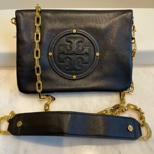 Tory Burch Black Leather Bag/Clutch